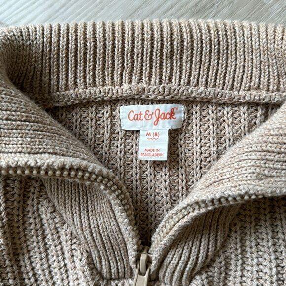 Old Navy & Cat & Jack Youth Size 8 Two Piece Sweater Striped Shirt Preppy Medium - Picture 4 of 6